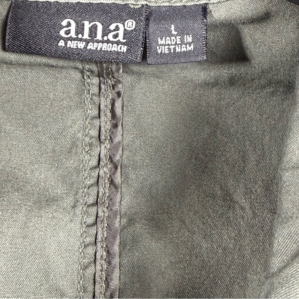 Utility Military Vest a.n.a. Olive Green Anorak Cargo Layering L Large - Picture 4 of 10